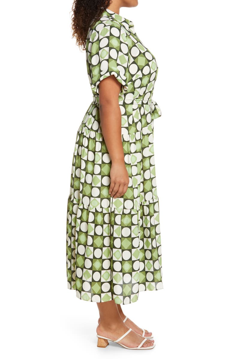 Maggy London Tiered Shirtdress, Alternate, color, 