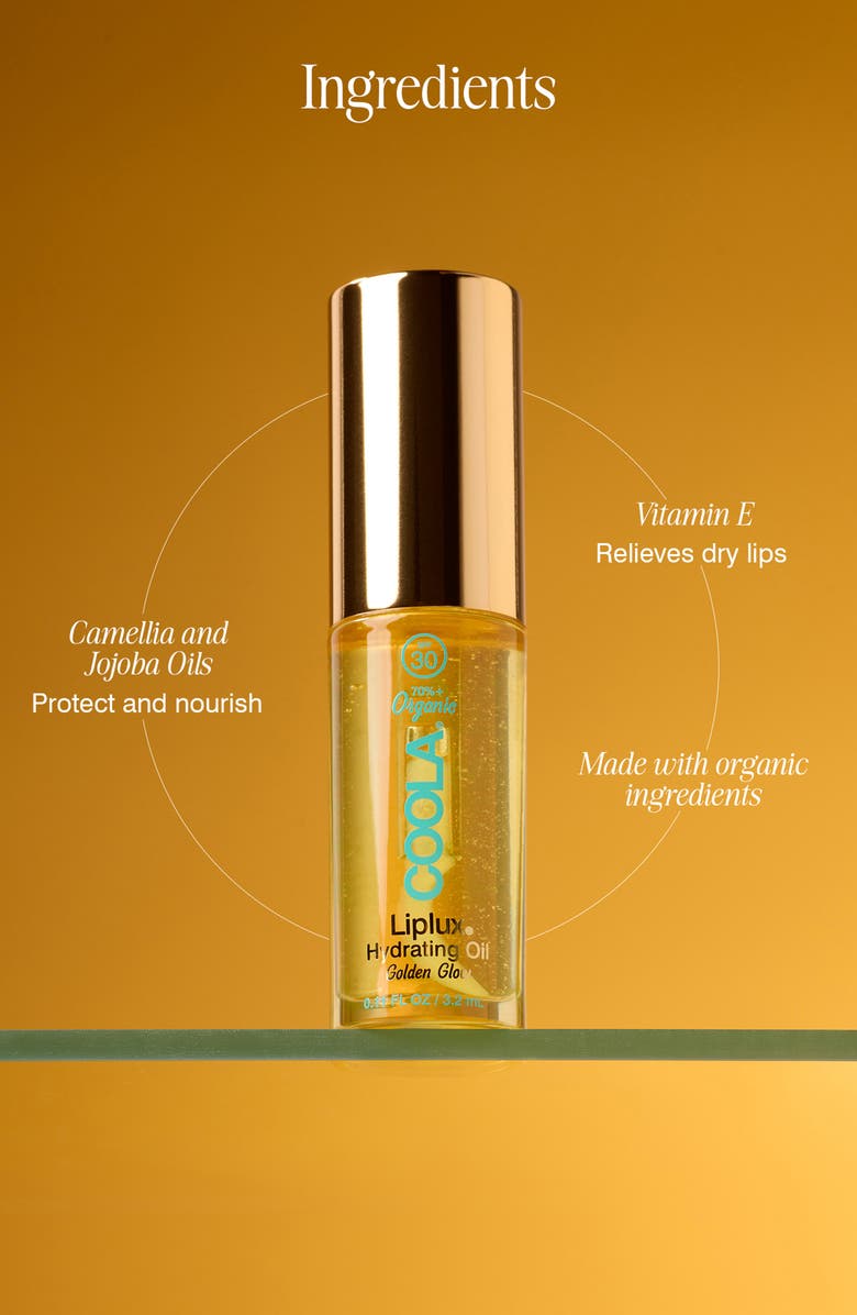 COOLA<sup>®</sup> Classic Liplux<sup>®</sup> Organic Hydrating Lip Oil Sunscreen SPF 30, Alternate, color,