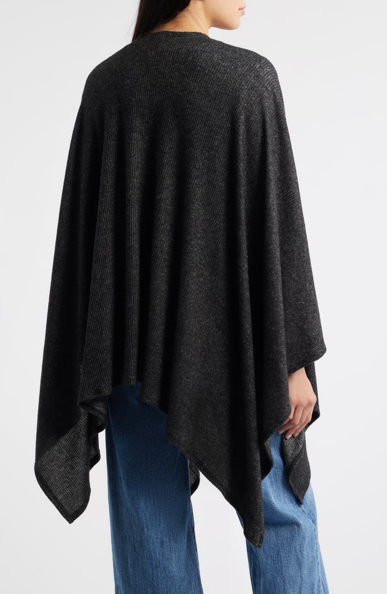 Loveappella Rib Shawl, Alternate, color, Charcoal