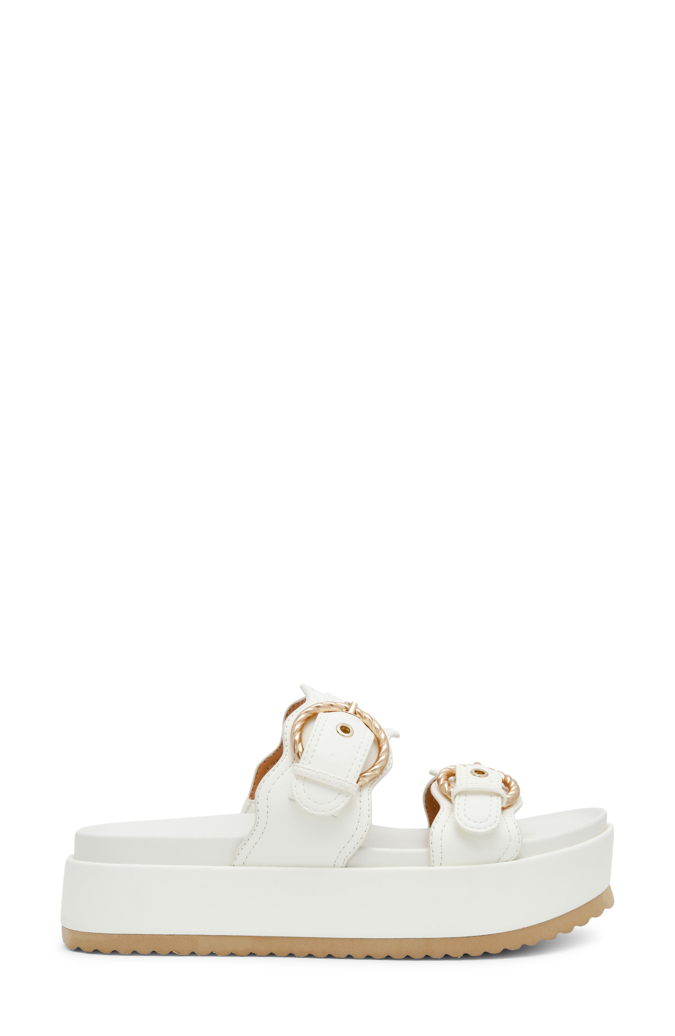 Serpent Platform Slide Sandal, Alternate, color, WHITE SMOOTH