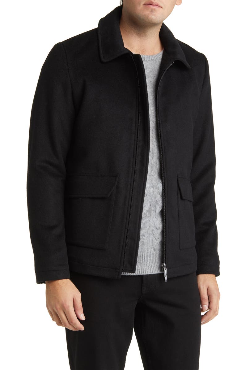 Robert Barakett Anakin Wool Blend Jacket, Main, color, Black