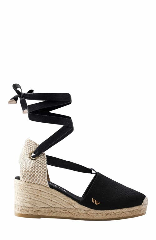 VISCATA Escala Canvas Espadrille Wedges in Black  product