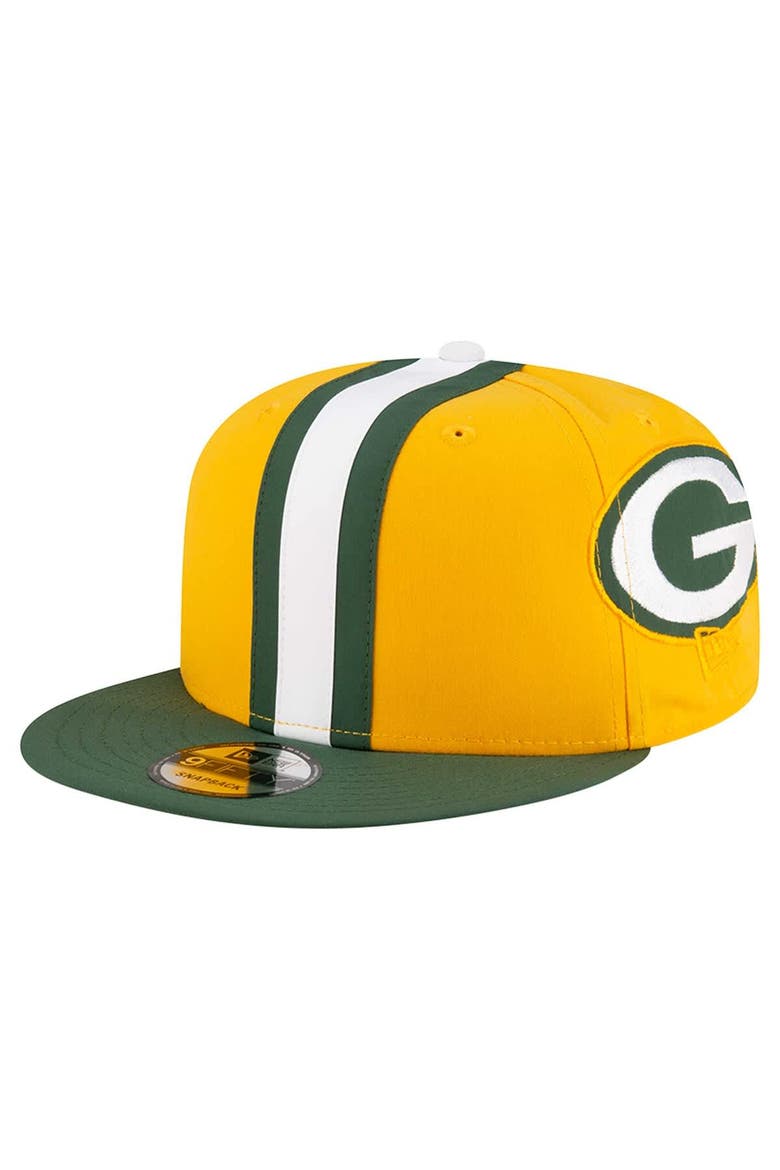 Men's New Era Gold Green Bay Packers  Helmet 9FIFTY Snapback Hat, Main, color, Gold