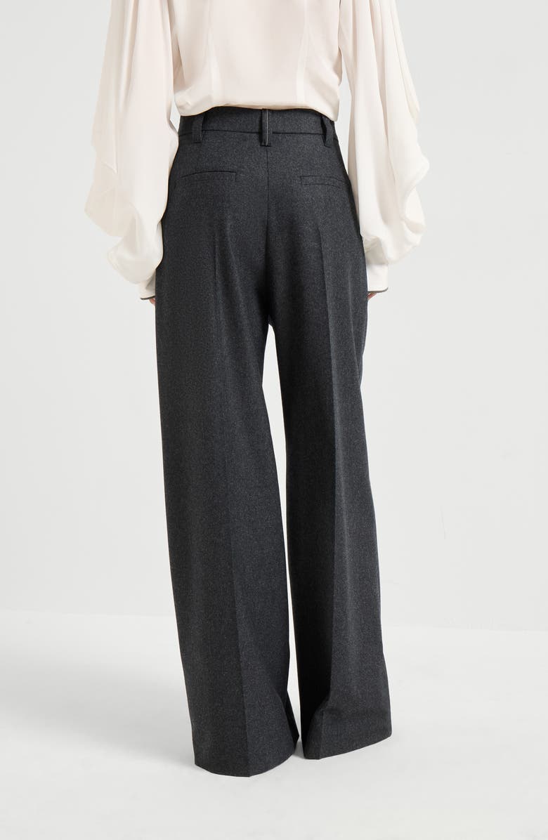 Brunello Cucinelli Flared sartorial trousers, Alternate, color, Dark Grey