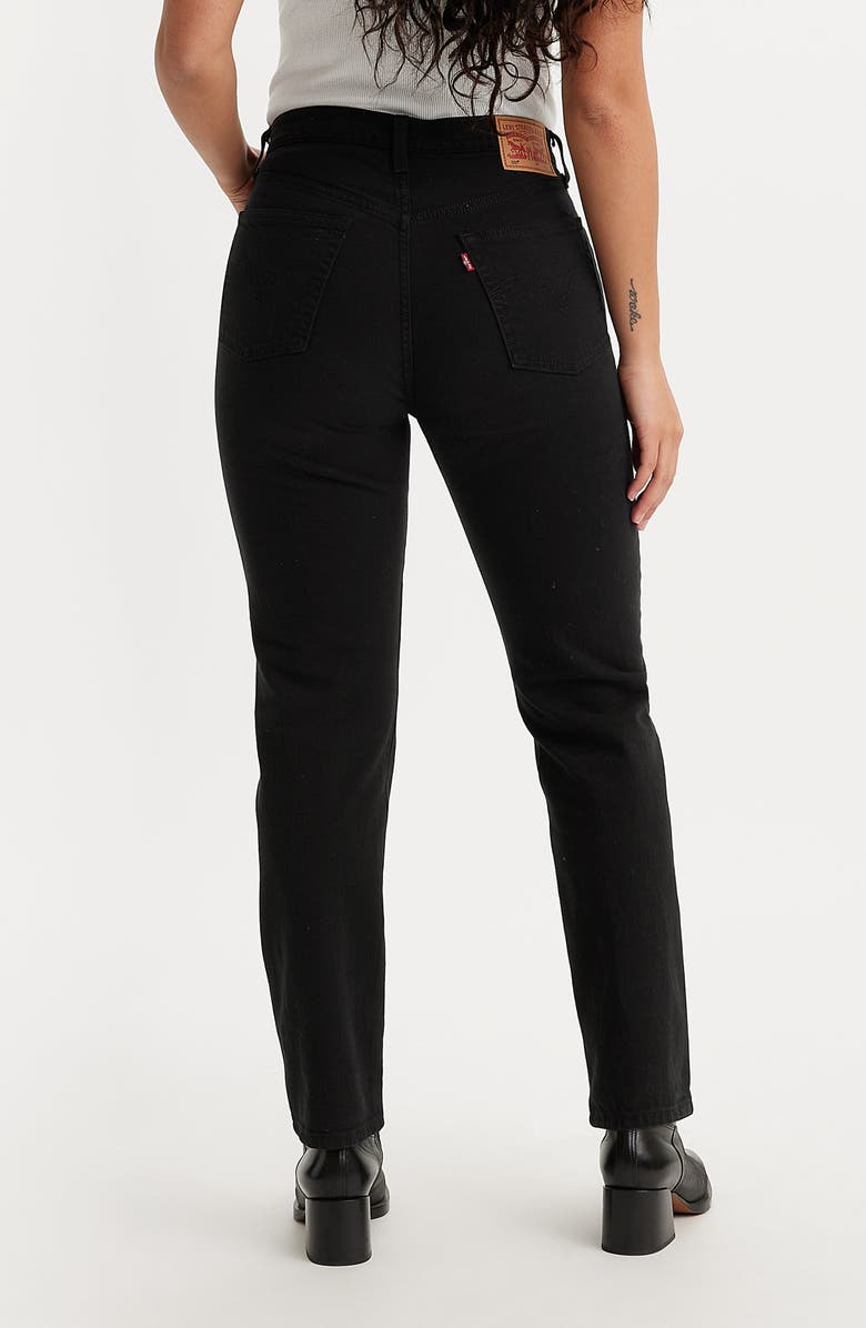 Levi's<sup>®</sup> 501<sup>®</sup> Original High Waist Straight Leg Jeans, Alternate, color, Black Sprout