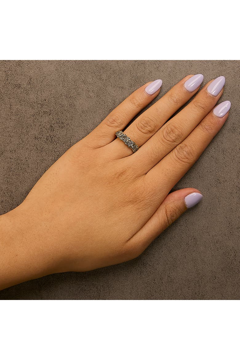 10K Yellow Gold Plated Silver 1/3 cttw Natural Diamond Band Ring, Alternate, color, Yellow Gold over Silver