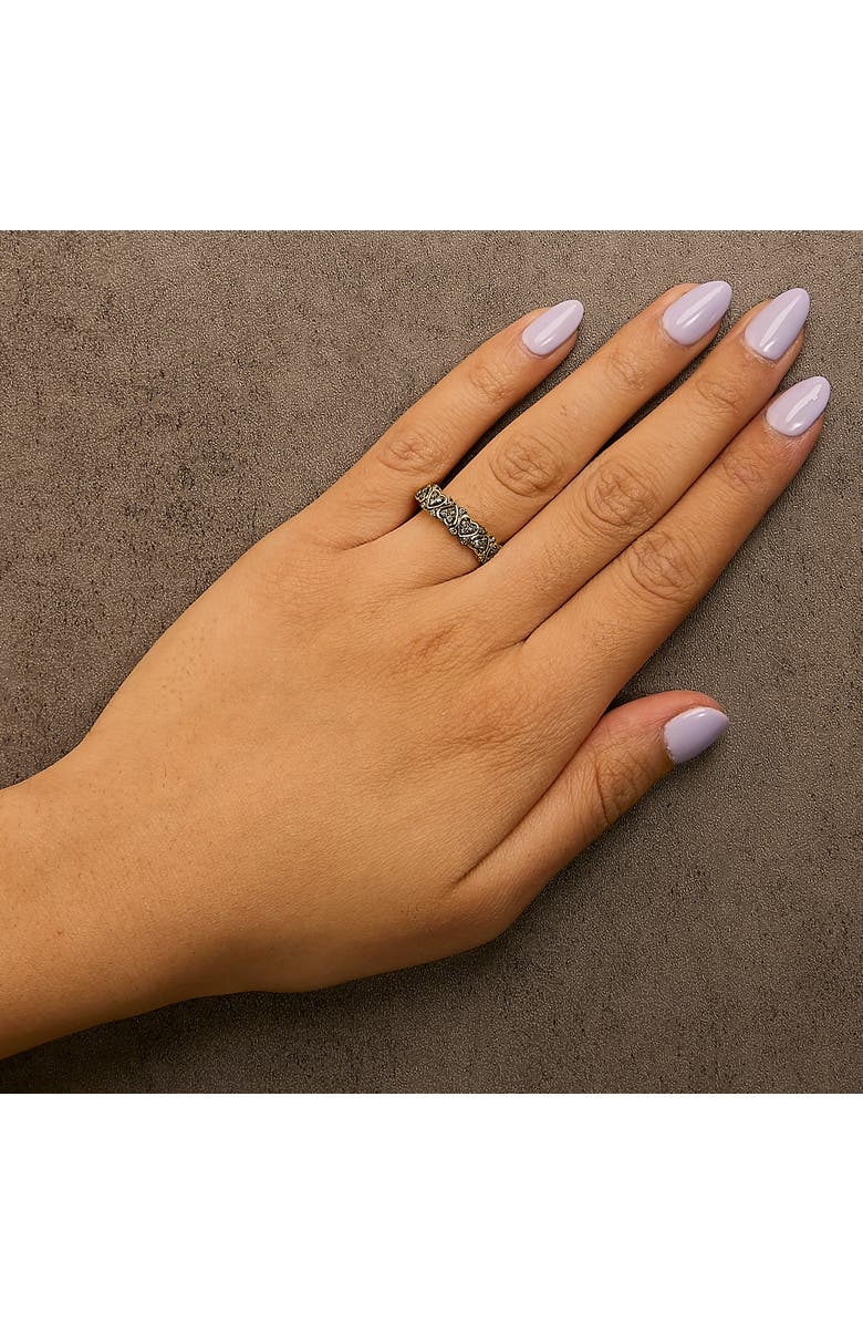 Haus of Brilliance 10K Yellow Gold Plated Silver 1/3 cttw Natural Diamond Band Ring, Alternate, color, Yellow Gold Over Silver