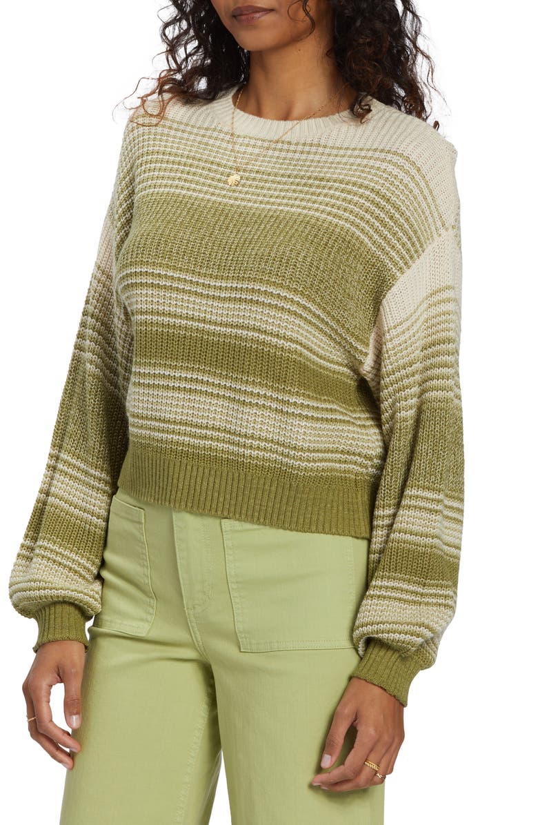 Billabong Mountain Top Stripe Cotton Blend Sweater, Alternate, color, 