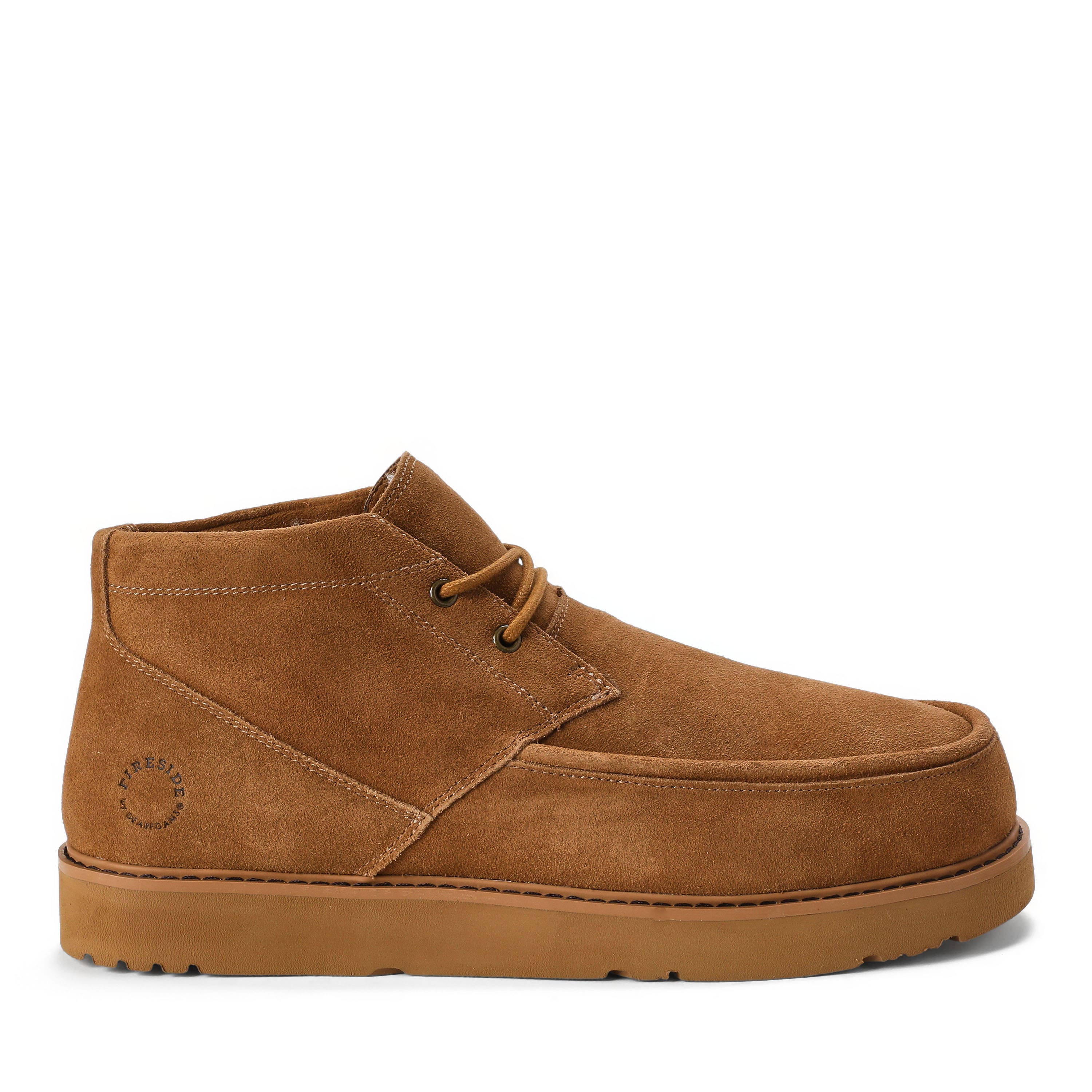 Dearfoams Fireside Craft Stitch Water Repellent Chukka Boot, Alternate, color, Chestnut