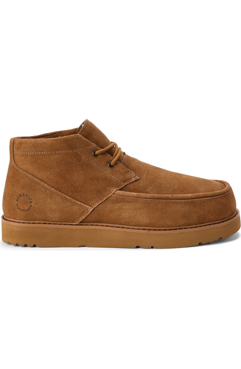 Dearfoams Fireside Craft Stitch Water Repellent Chukka Boot, Alternate, color, Chestnut