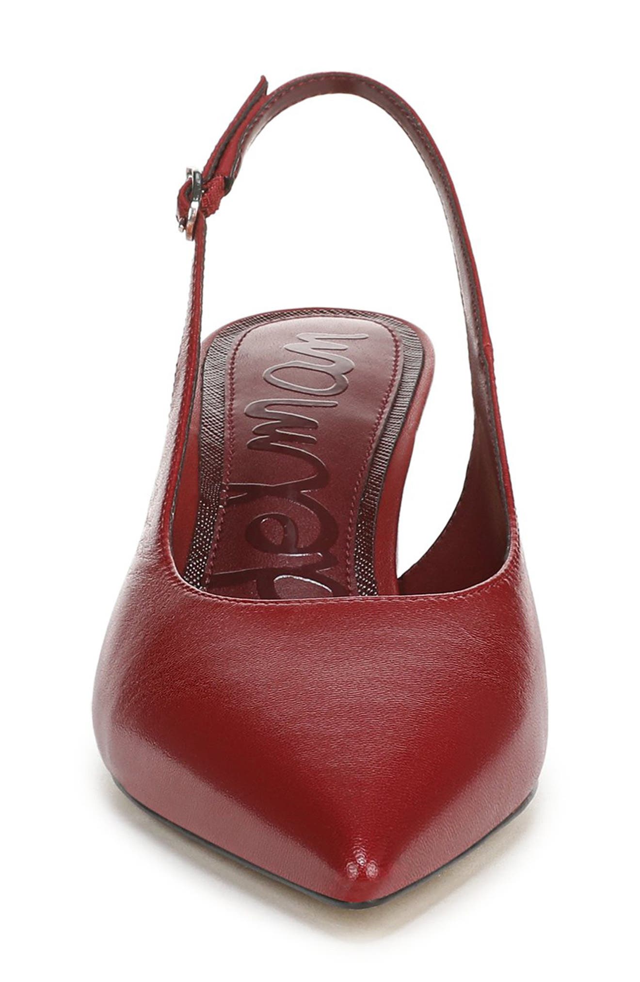 Winfred Pointed Toe Slingback Sandal, Alternate, color, DEEP SCARLET