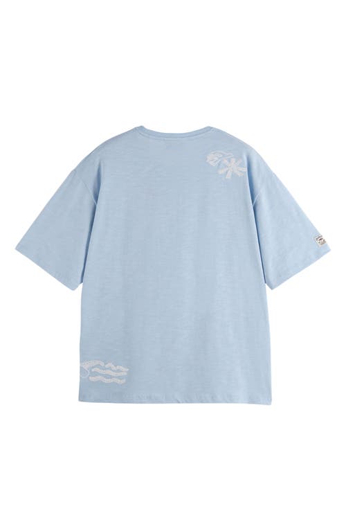 Scotch & Soda Loose Fit Slub Embroidery Tee