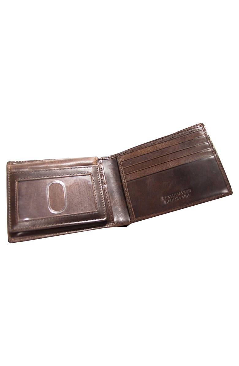Mancini Left Wing RFID Billfold Wallet, Alternate, color, Brown