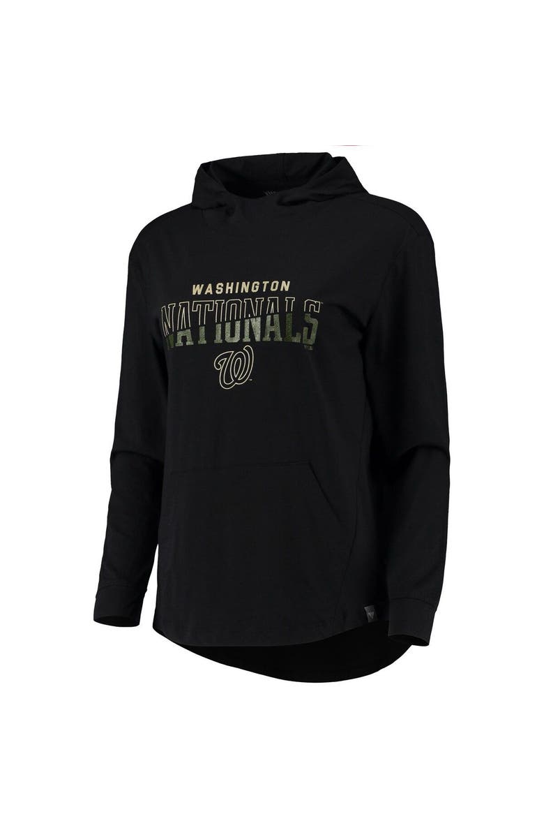 LEVELWEAR Women's Levelwear Black Washington Nationals Vivid Scuba Neck Pullover Hoodie, Alternate, color, Black