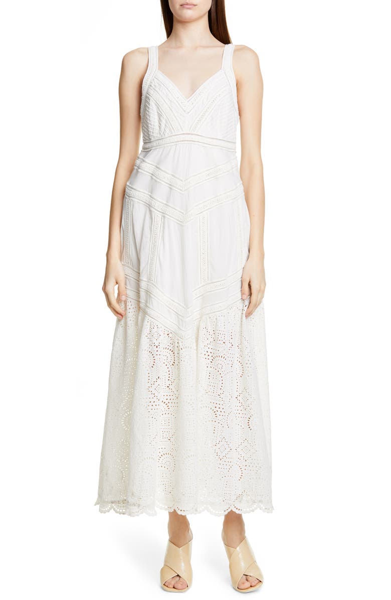 Sea Agatha Eyelet Hem Dress, Main, color, 