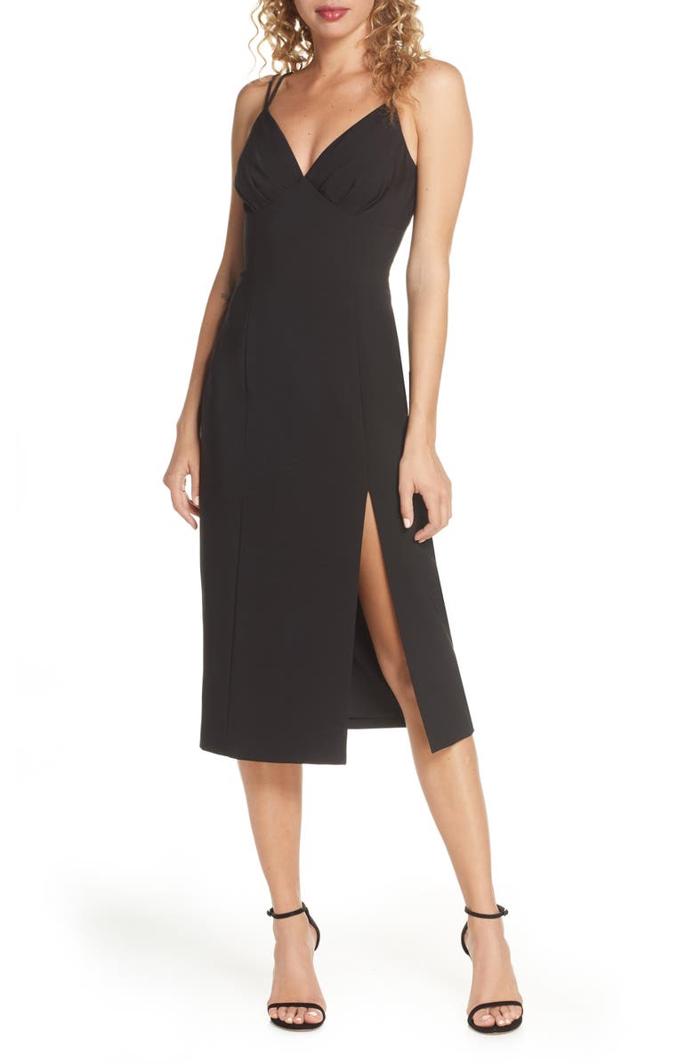 Finders Keepers Victoria Dual Strap Midi Dress, Main, color, 