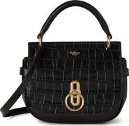 Mulberry Small Amberley Croc Embossed Leather Satchel