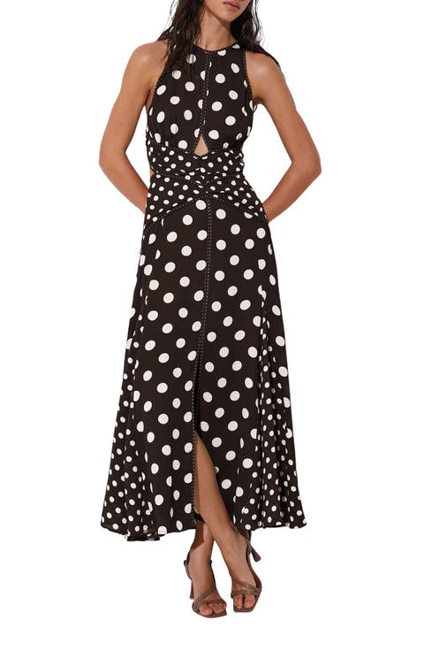 Nayla Mixed Polka Dot Cover-Up Dress