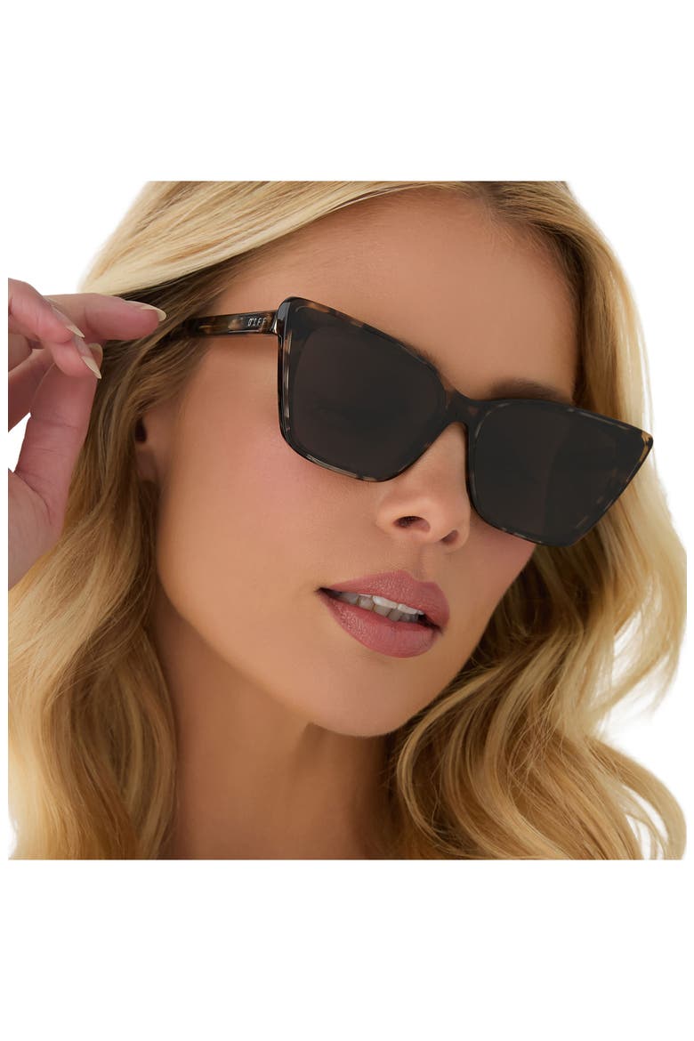 Alina 61mm Cat Eye Sunglasses, Alternate, color, ESPRESSO TORTOISE / GREY