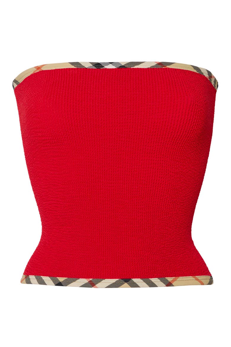 Devyn 2-in-1 Swim Skirt/Tube Top & Matching Scrunchie Set, Alternate, color, RED