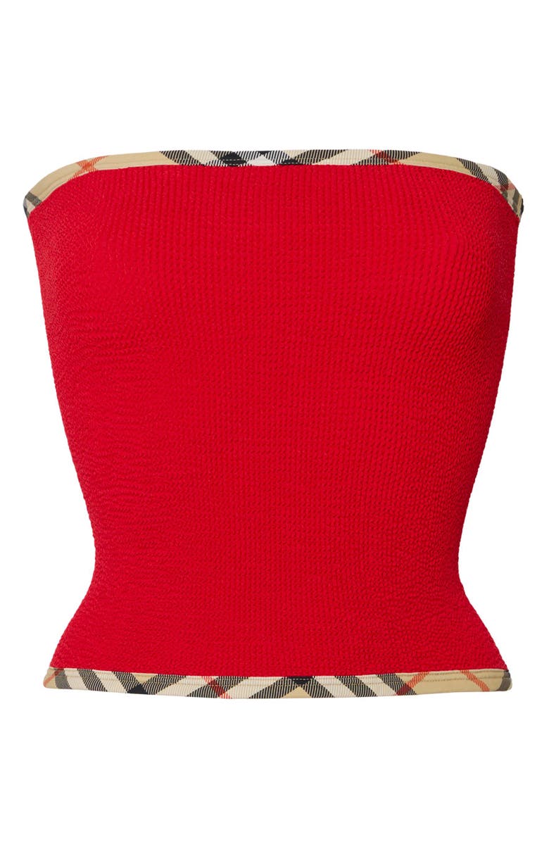 Burberry x Hunza G Devyn 2-in-1 Swim Skirt/Tube Top & Matching Scrunchie Set, Alternate, color, Red