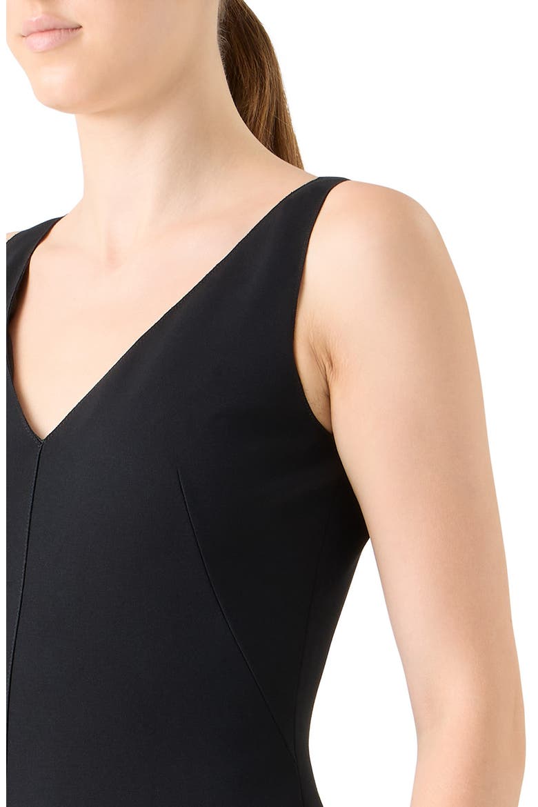 Fringe Hem Sleeveless Midi Dress, Alternate, color, BLACK