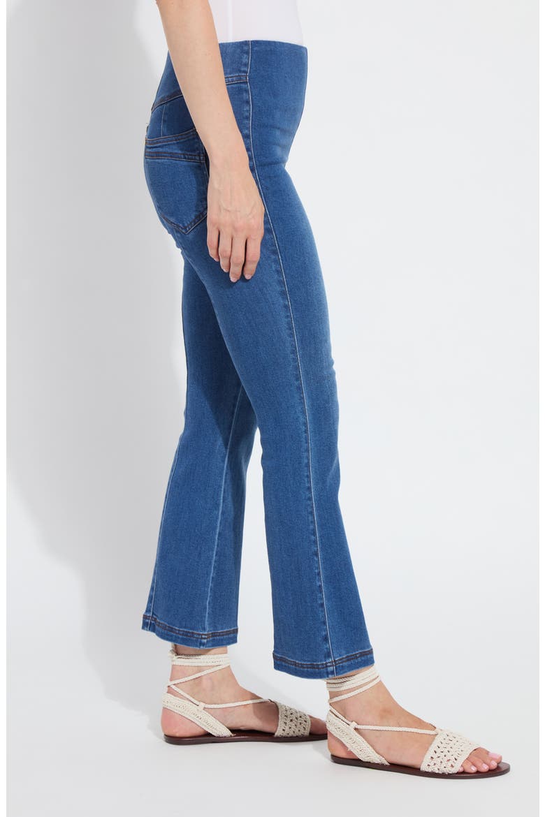 Jade Pull-On Ankle Flare Leg Jeans, Alternate, color, MID WASH