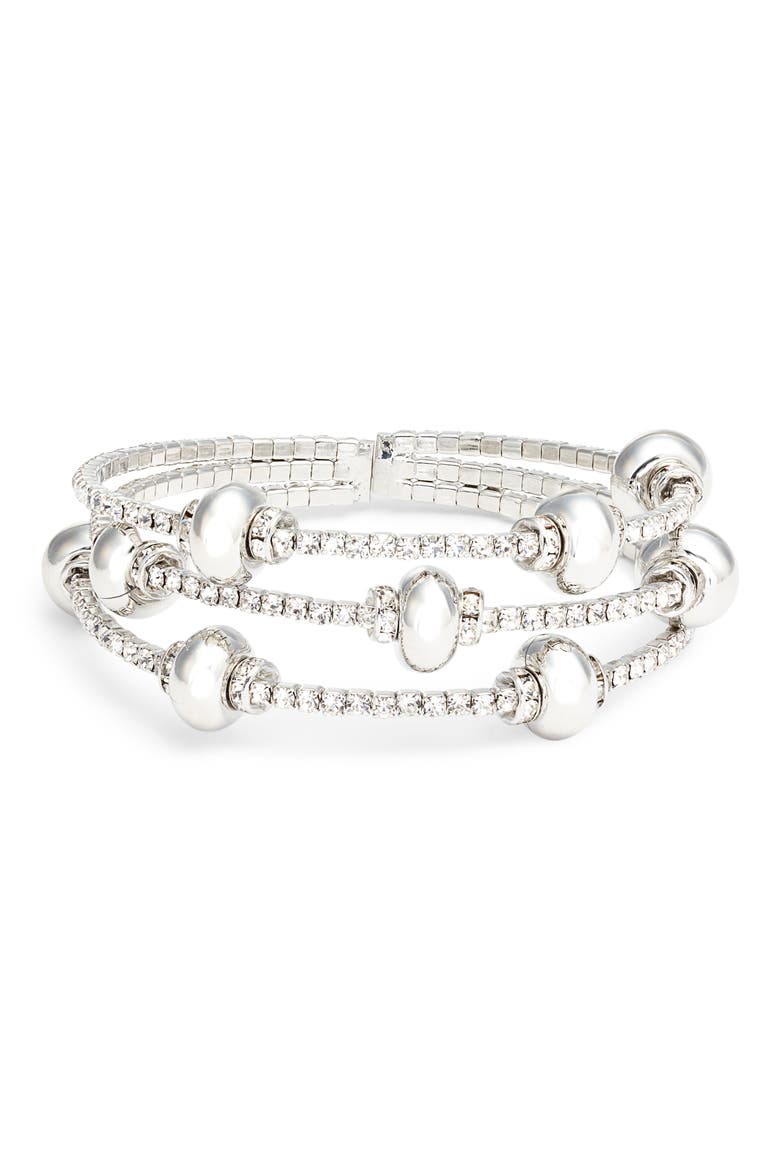 Multi Stone Bracelet, Main, color, CRYSTAL