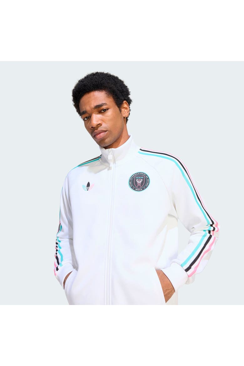 Men's adidas Originals  White Inter Miami CF Icon Full-Zip Track Jacket, Alternate, color, White