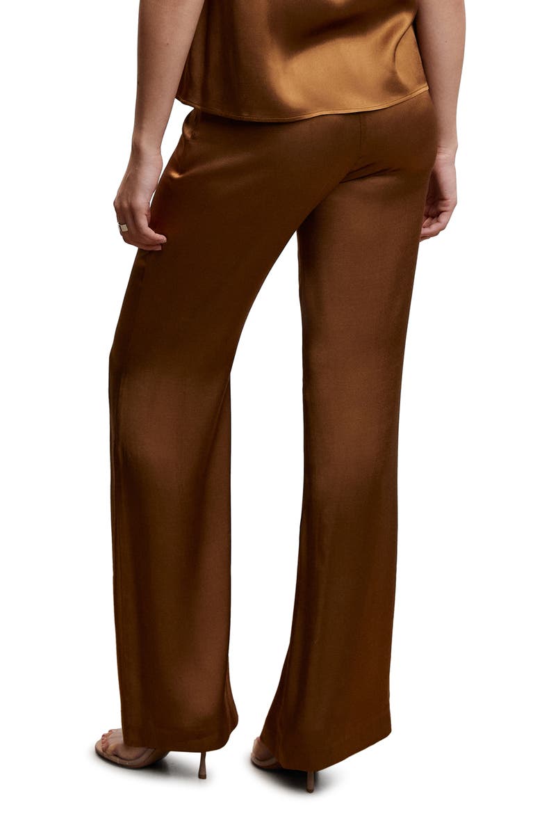 MANGO Satin Palazzo Pants, Alternate, color, 