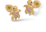 In Season Jewelry Sparkling Turtle Plated Earrings