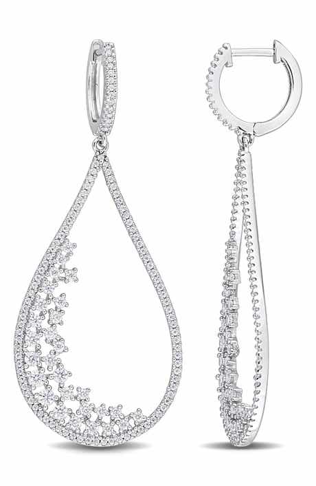DELMAR Dew Lab Grown Moissanite Drop Earrings
