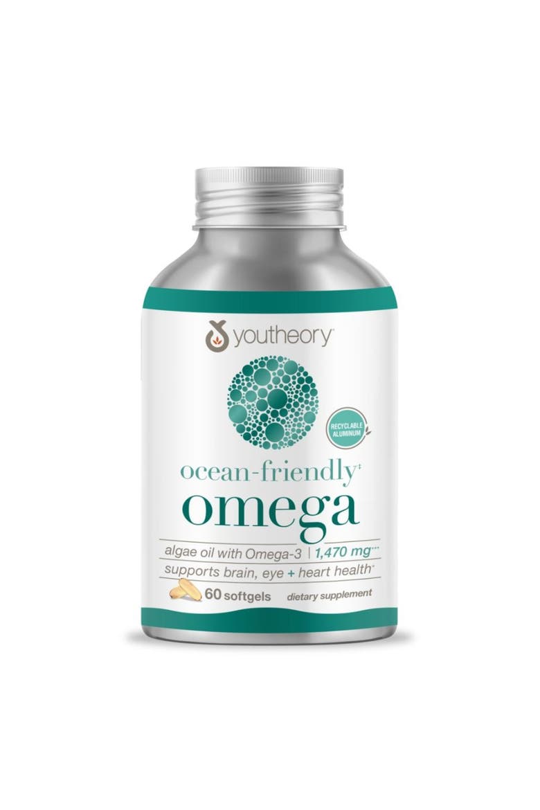 Ocean-Friendly Vegan Algae Omega 3 , 60 Softgel Supplement, Main, color, None