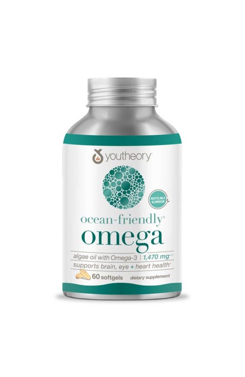 Ocean-Friendly Vegan Algae Omega 3 , 60 Softgel Supplement