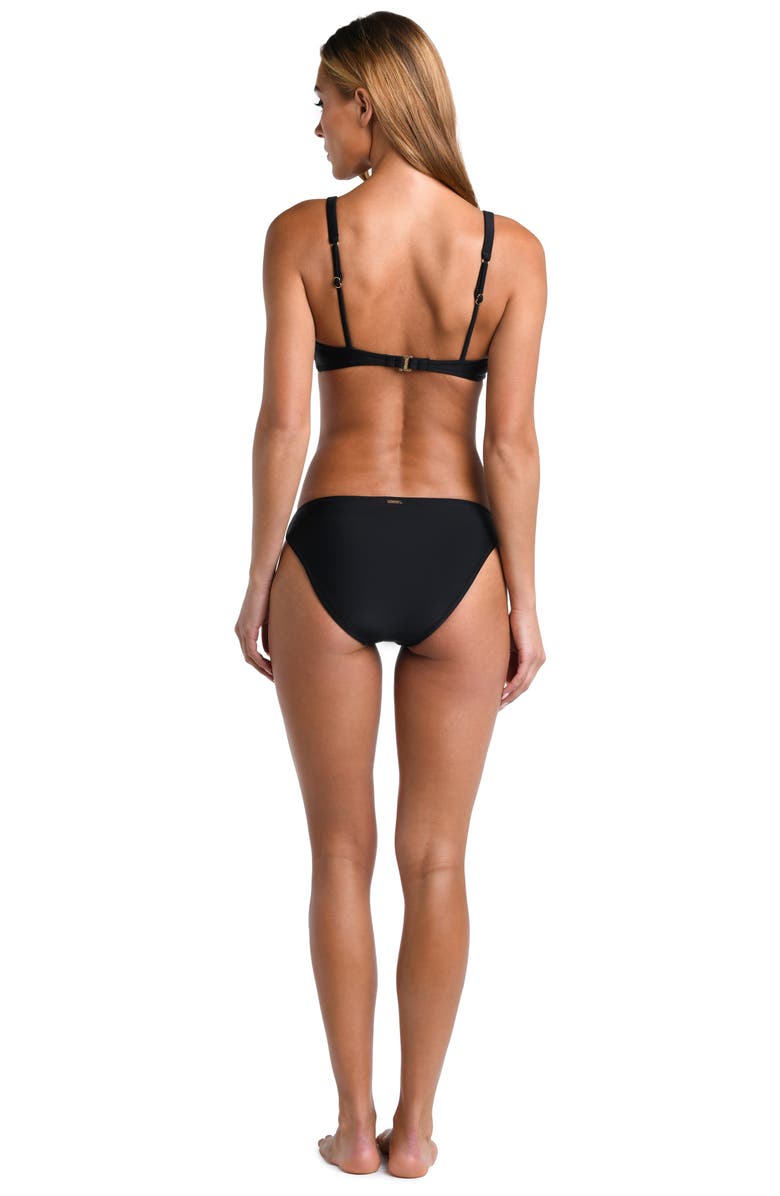 L'AGENCE Lexie Solid Triangle Bikini Top, Alternate, color, Black
