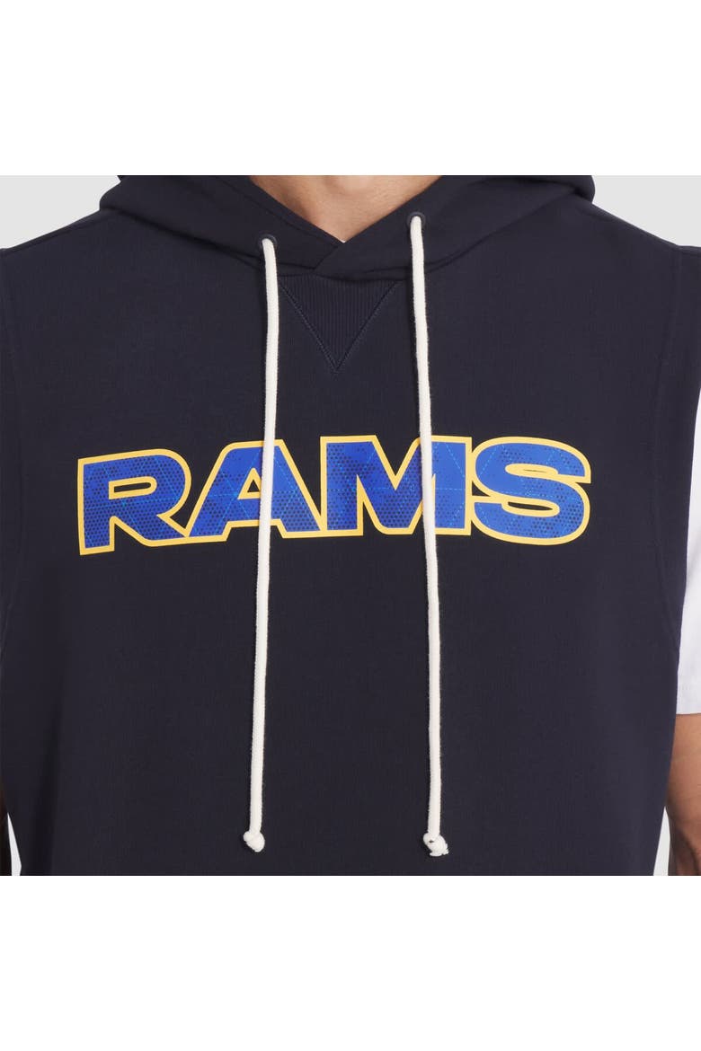 Men's Nike Midnight Blue Los Angeles Rams 2025 Rivalries Collection Standard Issue Sideline Dri-FIT Sleeveless Hoodie, Alternate, color, Dark Blue