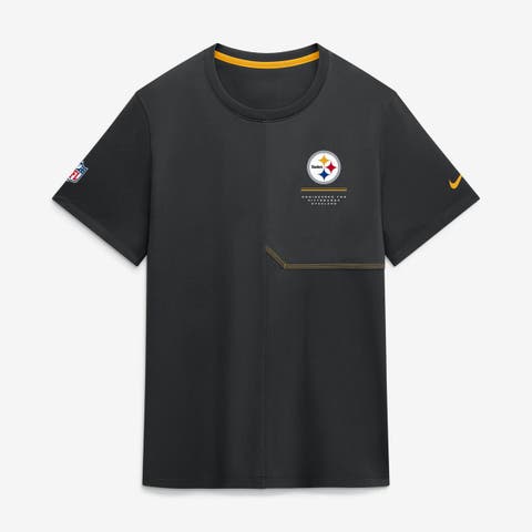 Men's Nike Black Pittsburgh Steelers Sideline UV Dri-FIT Coaches Shirt