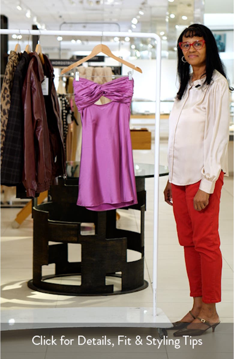 Faviola Strapless Satin Minidress, sales video thumbnail