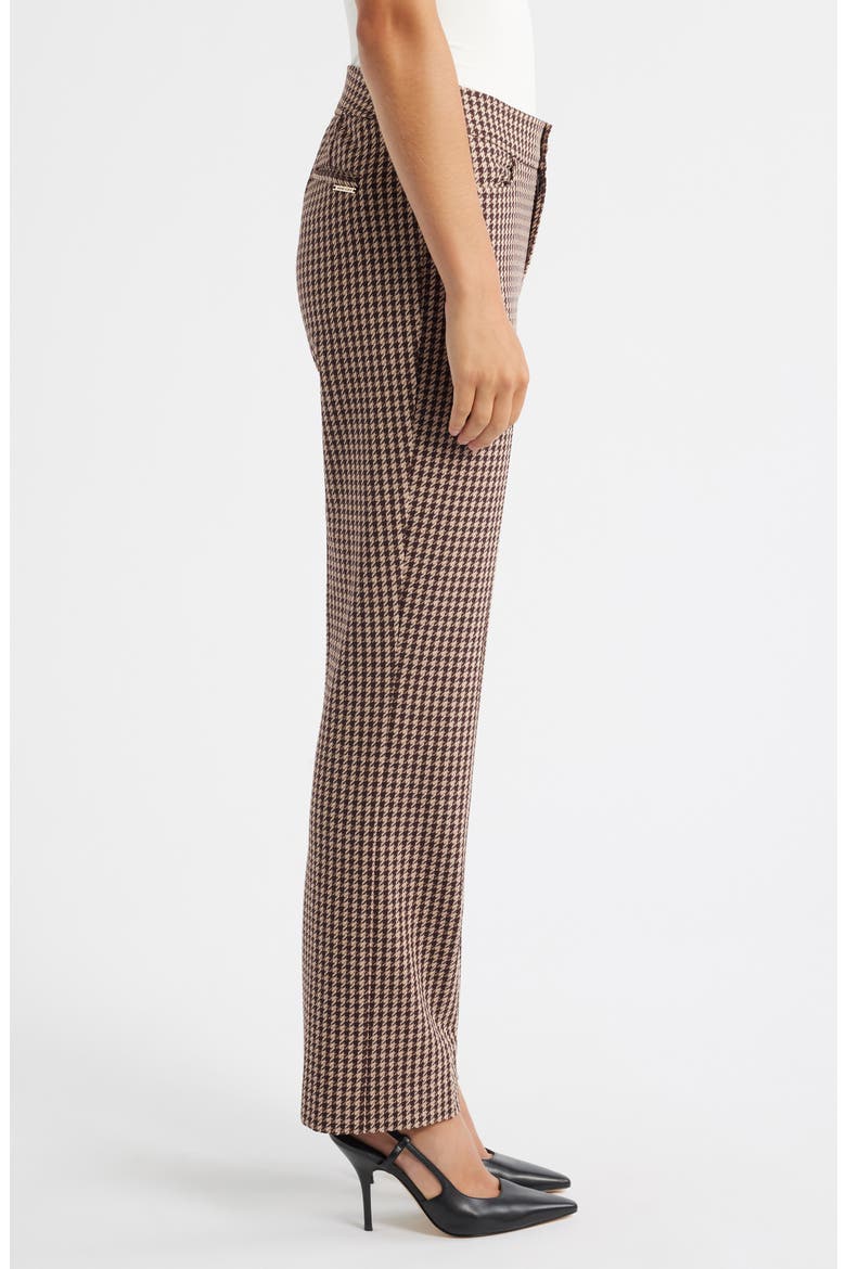 Houndstooth Boot Leg Pants, Alternate, color, LIGHT COFFEE MULTI