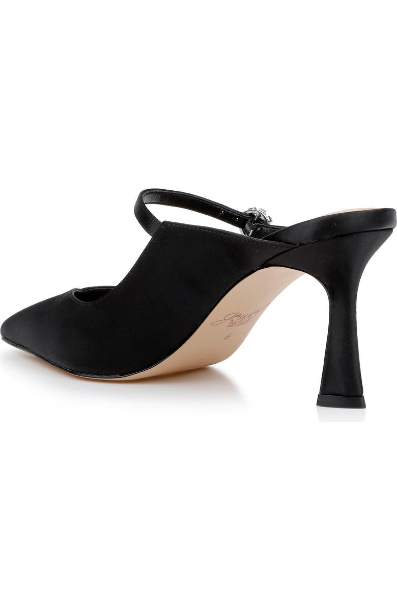 Jewel Badgley Mischka Kaylin Mary Jane Pointed Toe Mule, Alternate, color, Blacksatin