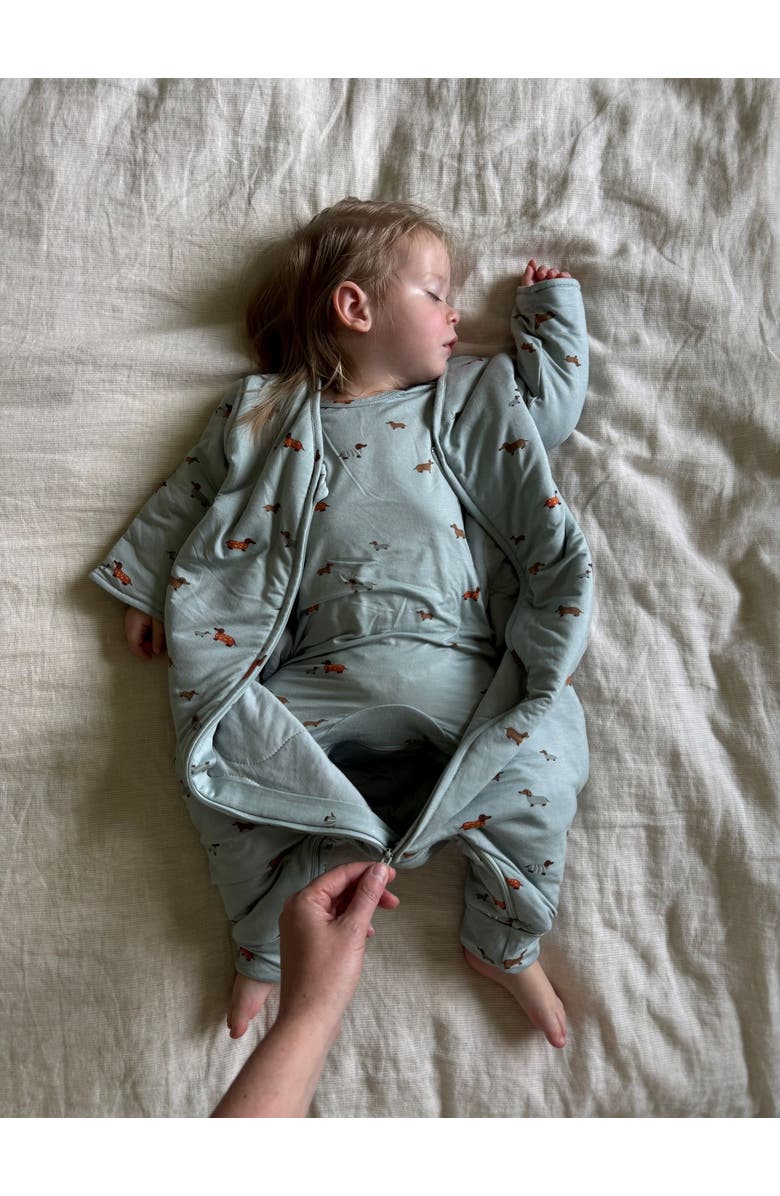 gunamuna Long Sleeve Footie Sleep Sack Duvet 2.5 TOG - Baby, Alternate, color, Woof