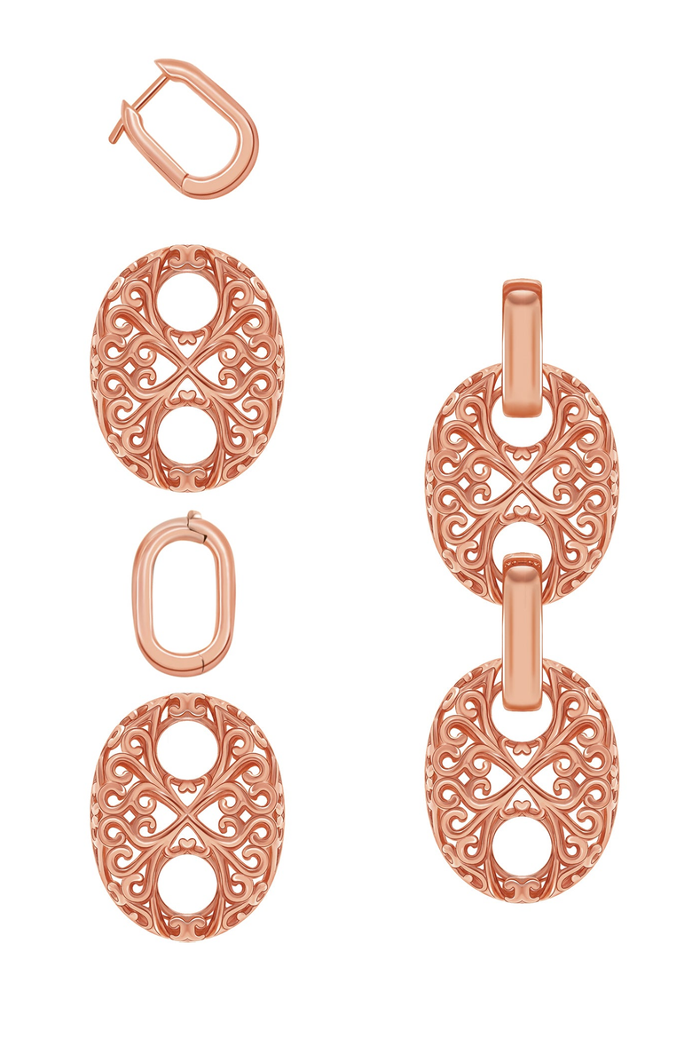 Samantha Siu - New York Under the Sea Earrings, Main, color, Rose Gold