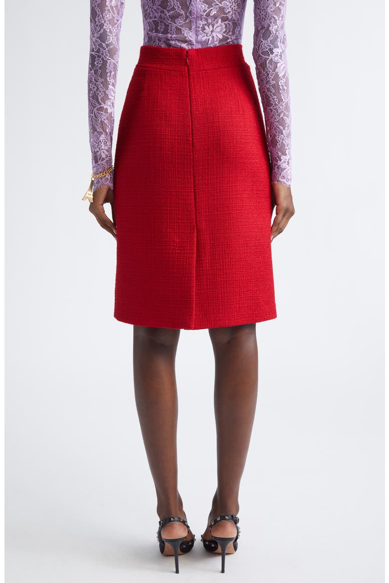 Virgin Wool Blend Tweed Pencil Skirt, Alternate, color, PINK