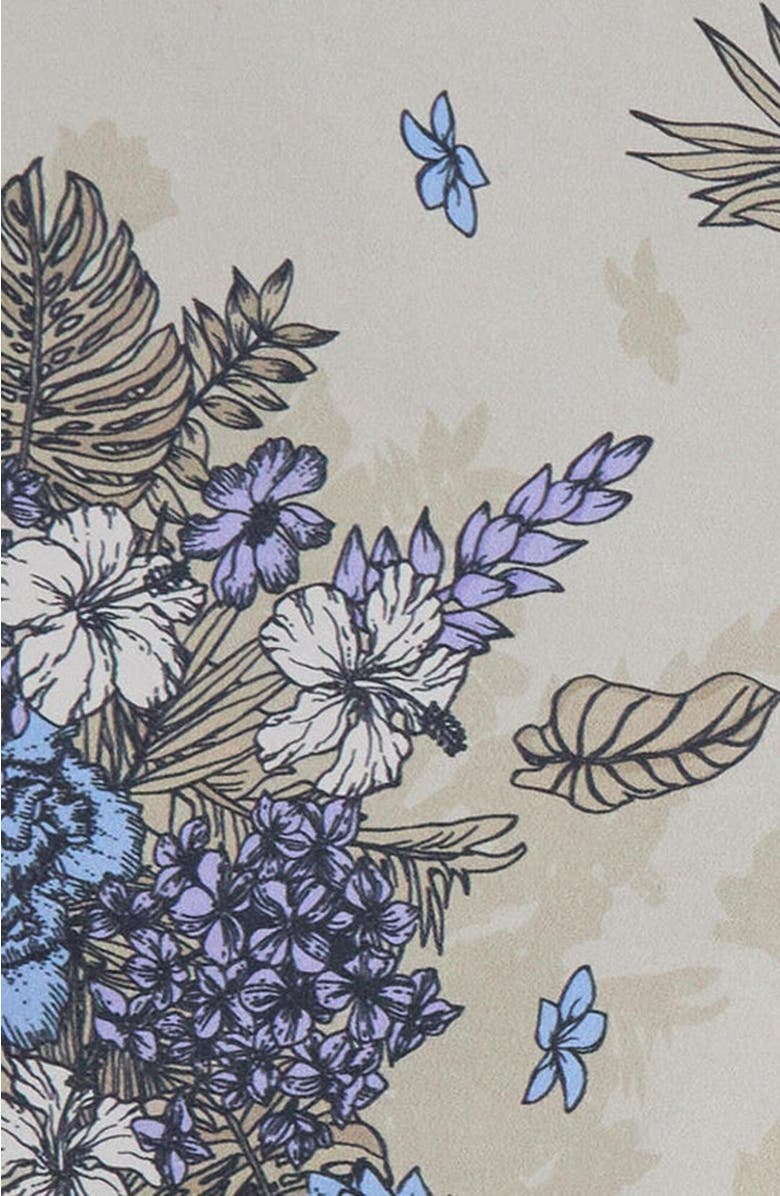 Lords of Harlech Clumped Floral Mens Flat Front Short, Alternate, color, Clumped Floral Natural