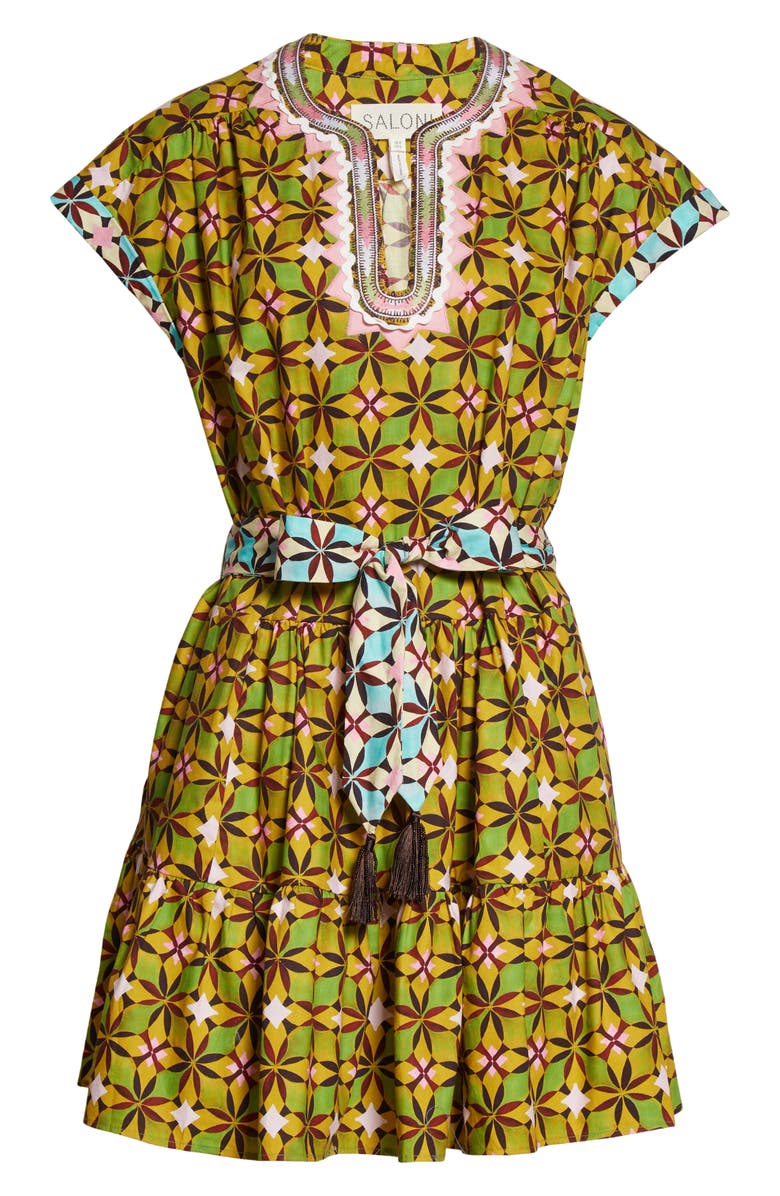 SALONI Ashley Floral Cotton Minidress, Alternate, color, 