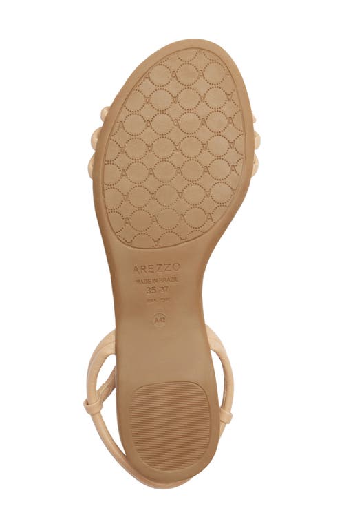 Arezzo Camila Ankle Strap Sandal In True Sand Leather