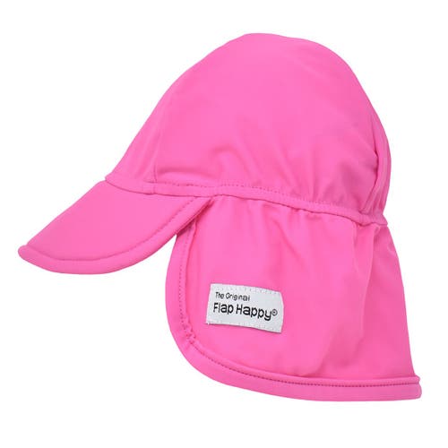 Flap Happy Baby/toddler Upf 50+ Sustainably Made, Uv Blocking Swim Flap Hat In Pink
