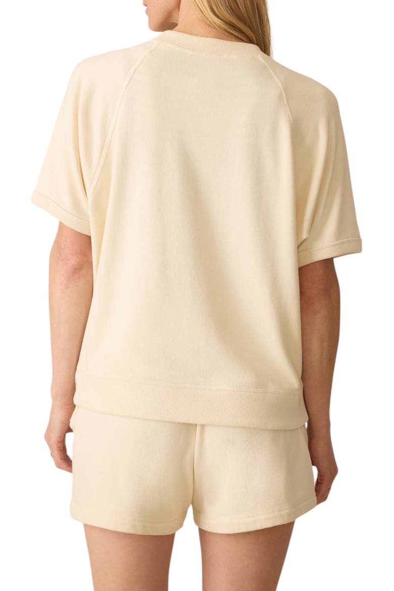 High Tide Short Sleeve Pima Cotton Terry Sweatshirt, Alternate, color, SEEDPEARL