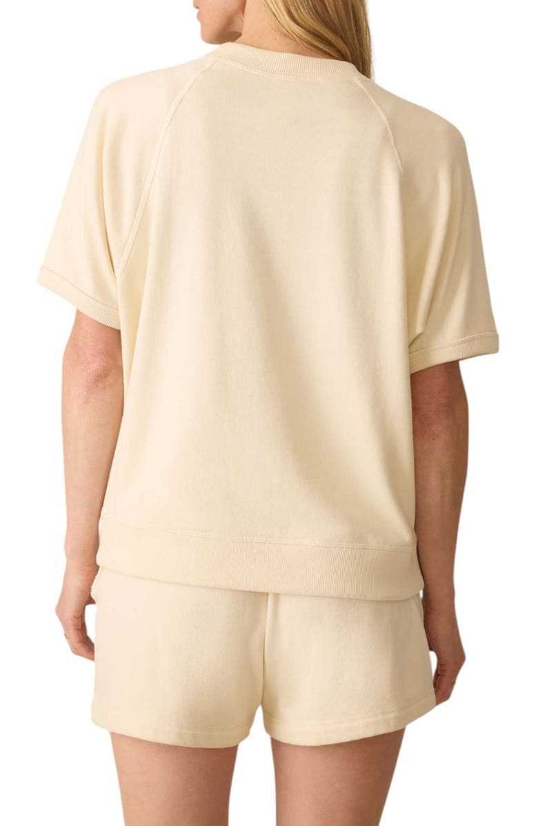 Faherty High Tide Short Sleeve Pima Cotton Terry Sweatshirt, Alternate, color, Seedpearl