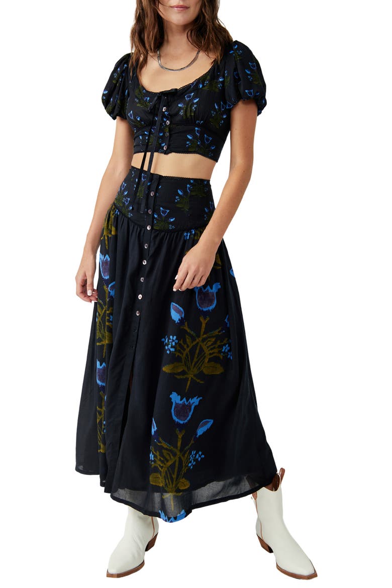Easy to Love Floral Two-Piece Maxi Dress, Main, color, BLACK COMBO